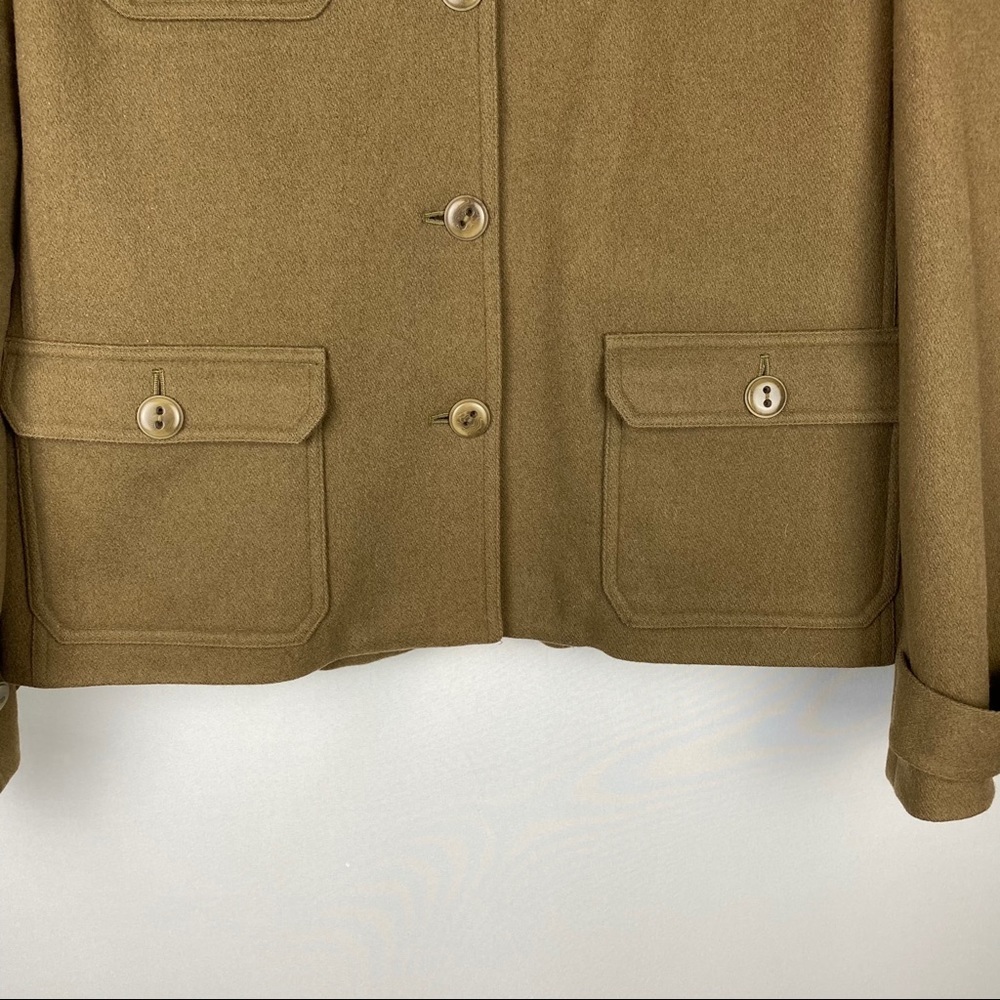 Isda & Co Wool Collared Button Up Military Jacket - image 4